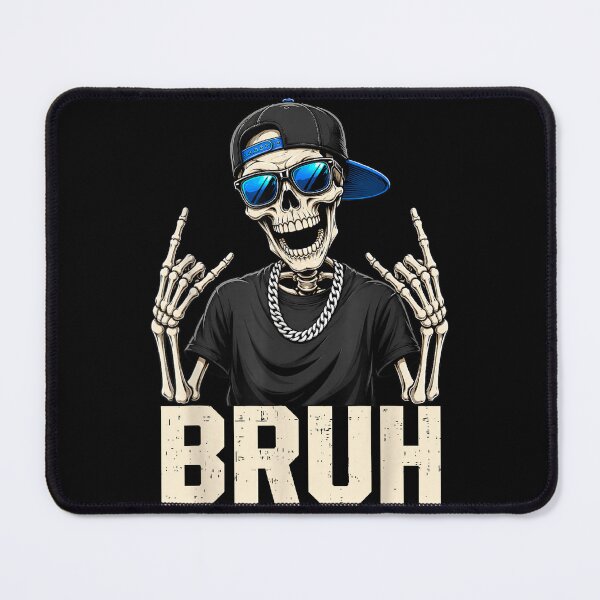 Item preview, Bruh Cool Skeleton With Sunglasses and Chain Funny Streetwear designed and sold by slmfams.