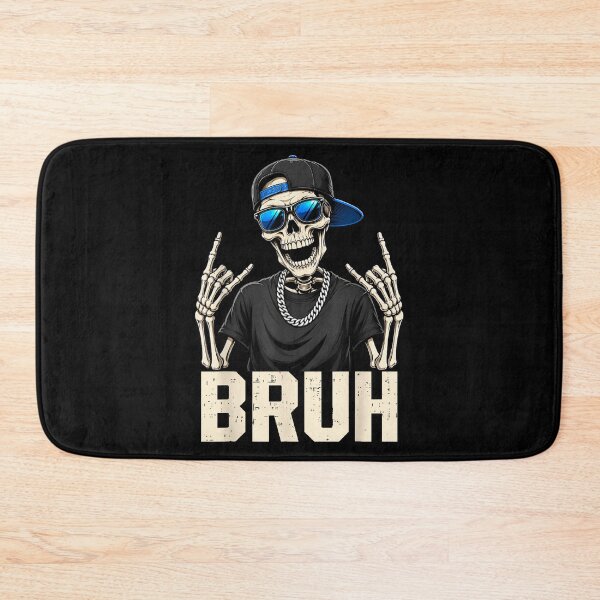 Item preview, Bruh Cool Skeleton With Sunglasses and Chain Funny Streetwear designed and sold by slmfams.