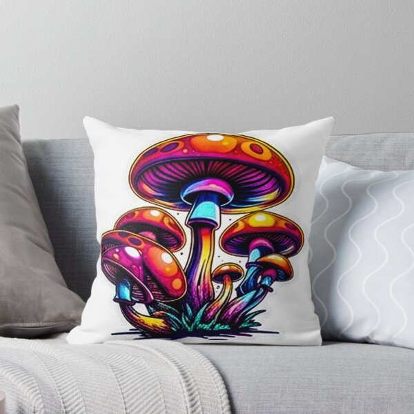Item preview, Psychedelic Trippy Mushroom Art - Colorful Neon Magic Mushrooms designed and sold by Artificial001.