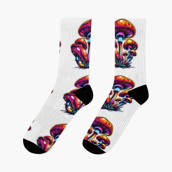 Item preview, Psychedelic Trippy Mushroom Art - Colorful Neon Magic Mushrooms designed and sold by Artificial001.