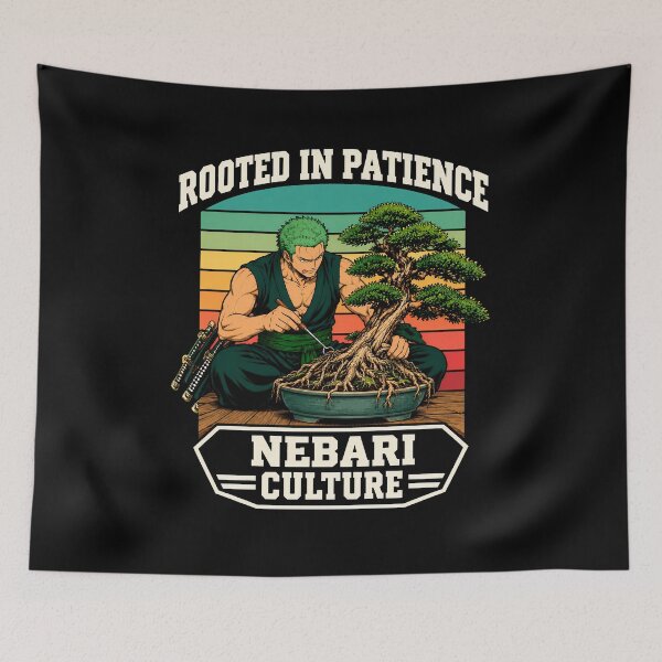 Item preview, Retro Manga Bonsai Tree Prune Your Negativity Japanese Gardening Graphic designed and sold by lamiarte.