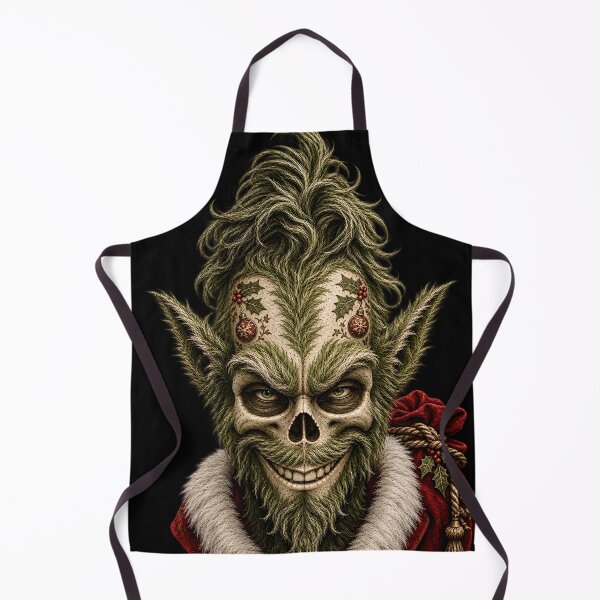 Item preview, Mischievous Fur Skull Holiday Gothic Winter Art designed and sold by T-Chou.