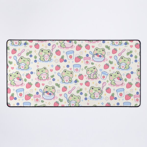 Item preview, Kawaii Frog Yogurt Pastel Pattern designed and sold by Soft Berry Studio.