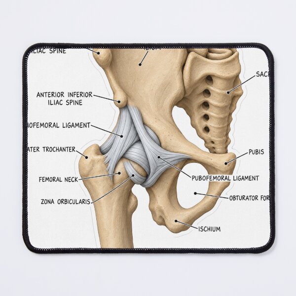 Item preview, Anatomy Hip Ligaments Clay Physical Therapy Sticker designed and sold by isokinetic.
