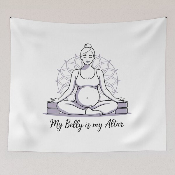Item preview, My Belly Is My Altar Lavender Blocks Piece designed and sold by 108stillness.