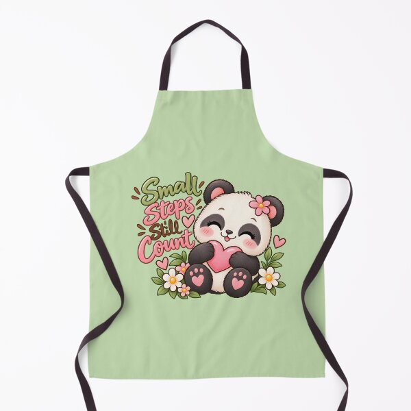 Item preview, Small Steps Still Count Cute Panda Inspirational Floral Sticker designed and sold by StickyDelights.
