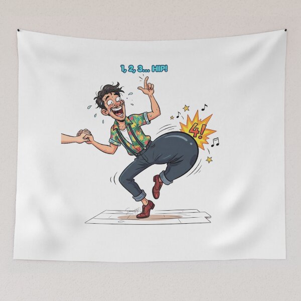 Item preview, 1 2 3 HIP Funny Latin Dance Salsa Bachata Pun designed and sold by SmartPuns.