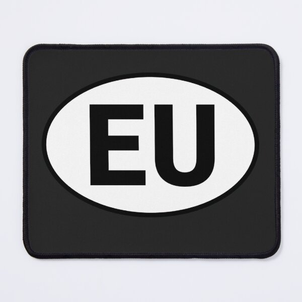 Item preview, EU — European Union — Oval Country Code Sticker designed and sold by The Digital Compass.