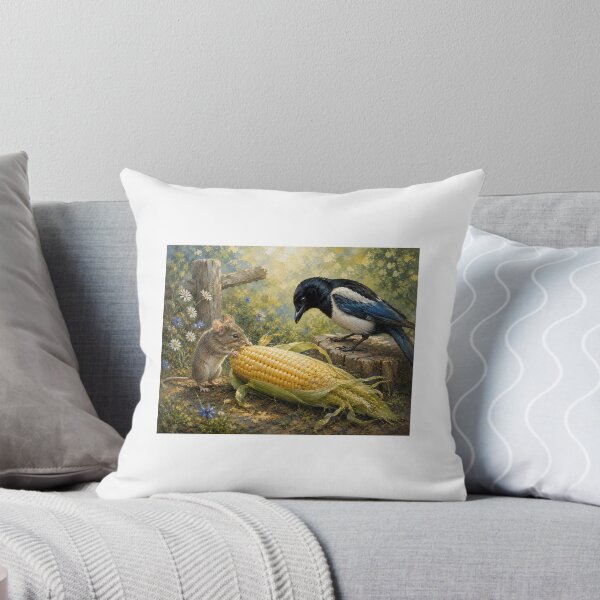 Item preview, Magpie and Com in Autumn Woodland designed and sold by IrinaVisual.