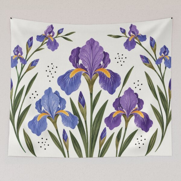 Item preview, Simple Irises Floral designed and sold by scicilysimonee.