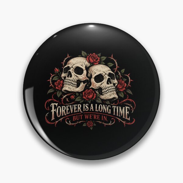 Item preview, Forever Is a Long Time But WE're In - Skulls and Roses Gotic Couple  designed and sold by MadeByMira.