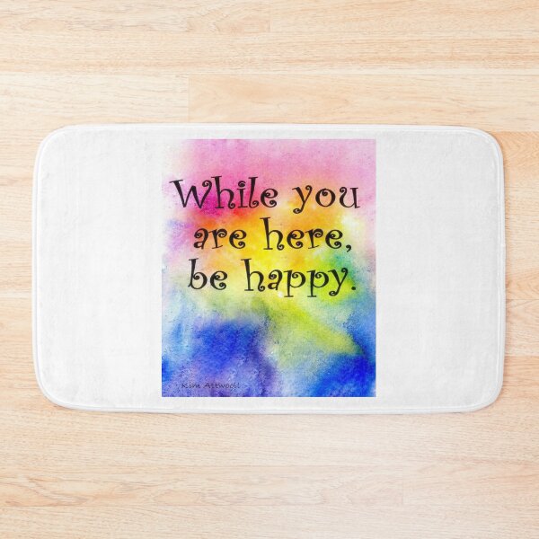 Item preview,  While you are here be happy. Original watercolor. designed and sold by aswoa.