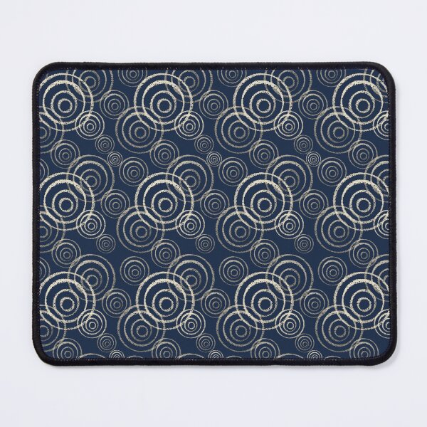 Item preview, Navy Circle Concentric Ring Seamless Pattern designed and sold by StefanStudioArt.