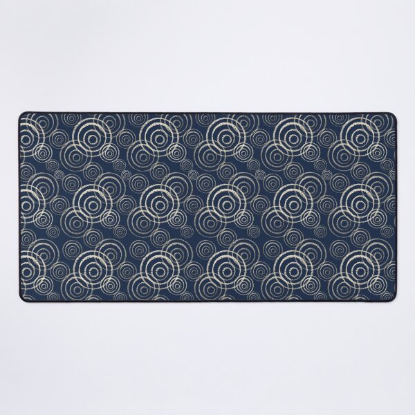 Item preview, Navy Circle Concentric Ring Seamless Pattern designed and sold by StefanStudioArt.
