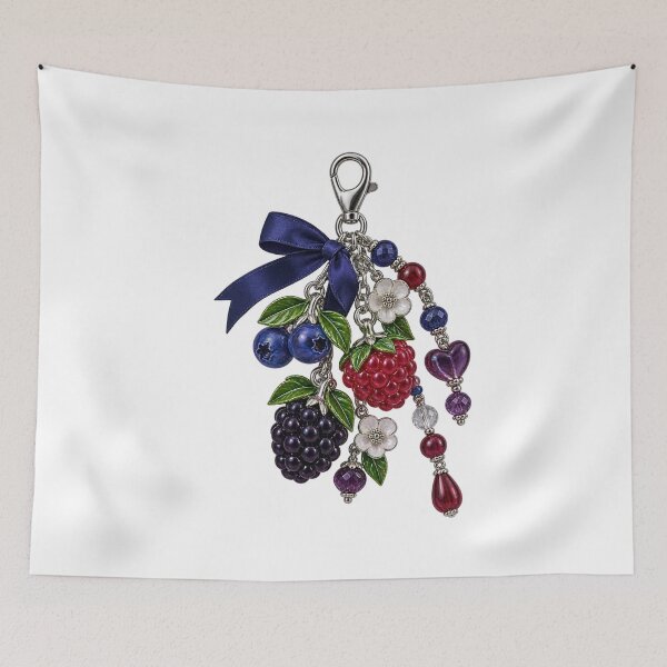 Item preview, Colorful Fruit Bag Charm Collection – Kitsch Maximalist Accessory Art designed and sold by Georain.