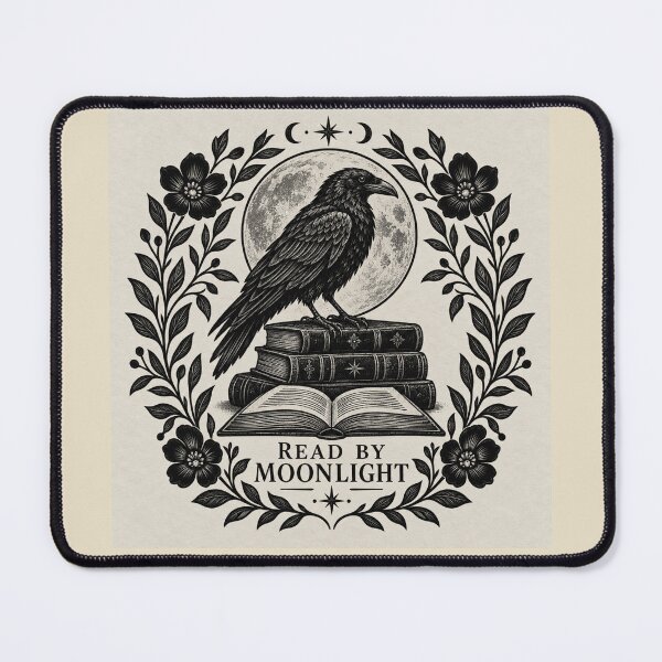 Item preview, Dark Academia Raven for Book Lovers designed and sold by POD DYNASTY | Original Print On Demand T-Shirt Graphics.