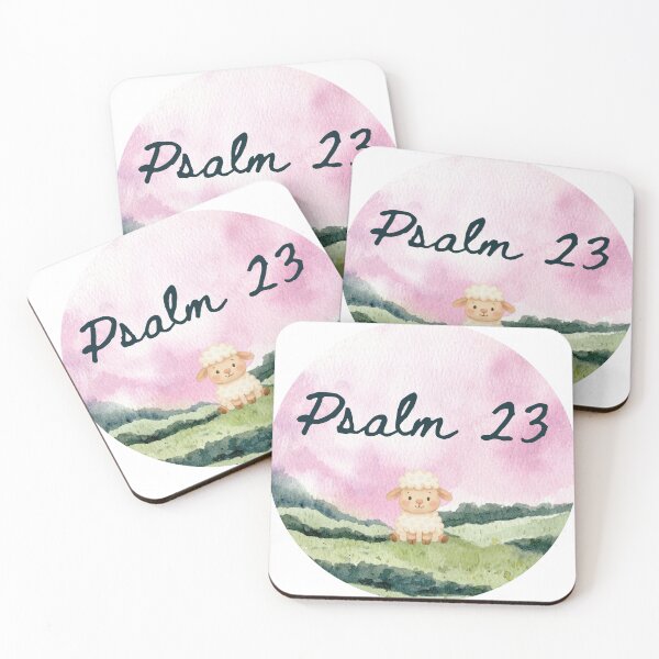 Item preview, Psalm 23 Cute Lamb | Watercolor Christian Scripture Art designed and sold by LensDyn™.