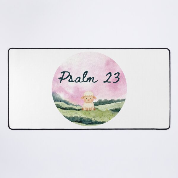 Item preview, Psalm 23 Cute Lamb | Watercolor Christian Scripture Art designed and sold by LensDyn™.