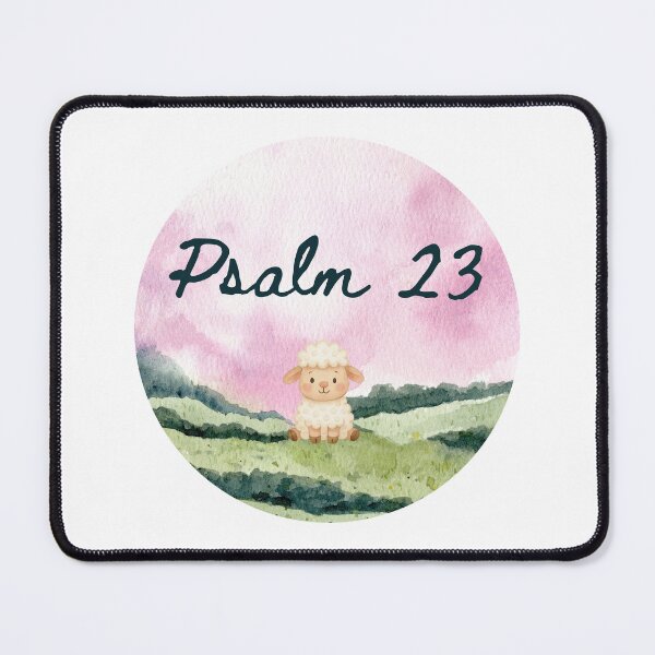 Item preview, Psalm 23 Cute Lamb | Watercolor Christian Scripture Art designed and sold by LensDyn™.