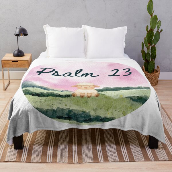 Item preview, Psalm 23 Cute Lamb | Watercolor Christian Scripture Art designed and sold by LensDyn™.
