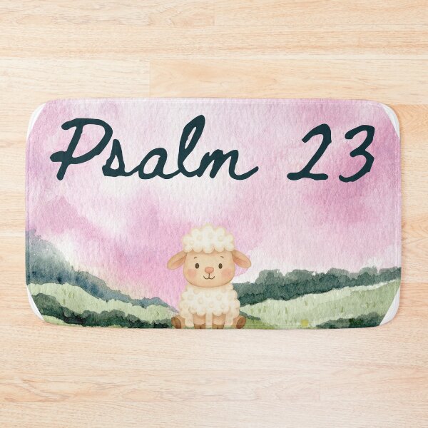 Item preview, Psalm 23 Cute Lamb | Watercolor Christian Scripture Art designed and sold by LensDyn™.