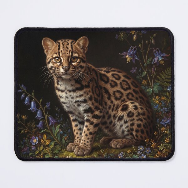 Item preview, Leopardus Tilcayo Wild Cat Botanical Portrait IV designed and sold by Yaremchuk.