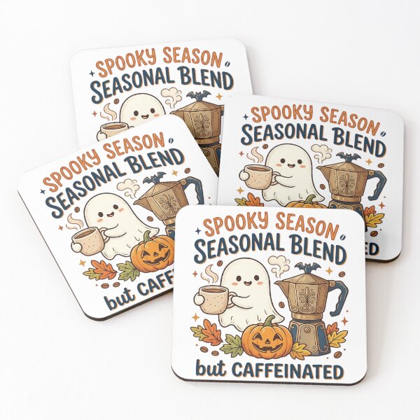 Item preview, Spooky Season Seasonal Blend But Caffeinated Halloween Ghost Pumpkin Coffee designed and sold by Rtcraftani.