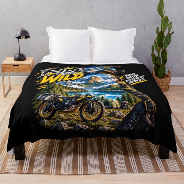 Item preview, Ride The Wild – Adventure Motorcycle Mountain Lake Nature Rider designed and sold by Redshop04.
