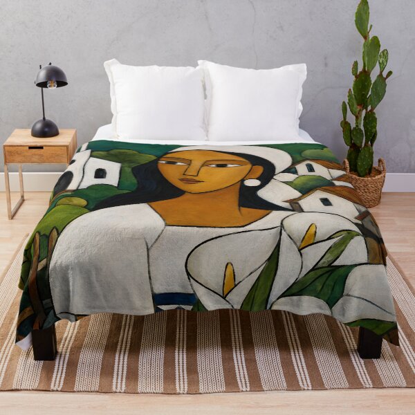 Item preview, El Salvador Woman with Calla Lilies Folk Art designed and sold by GutyzDesignsES.