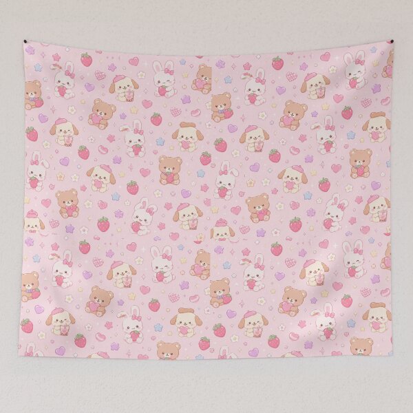 Item preview, Cute Teddy Bear Pastel Pattern designed and sold by Soft Berry Studio.