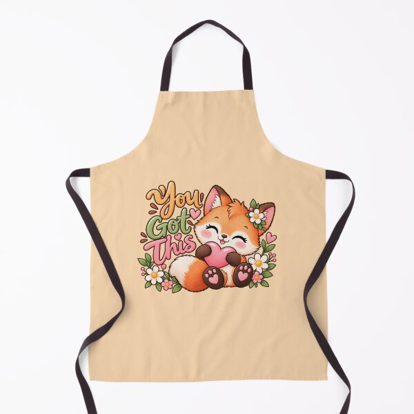 Item preview, You Got This Cute Fox Floral Heart Inspirational Sticker designed and sold by StickyDelights.