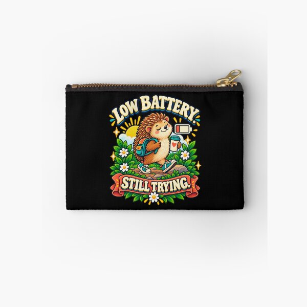 Item preview, Low Battery, Still Trying - Hedgehog designed and sold by Good Mood Foundry.