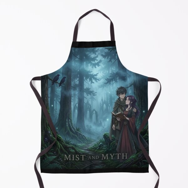 Item preview, Mist and Myth - Fantasy Anime Couple in Mitsy Forest - Dark Cottagecore Bookish Aesthetic / Fairytale / Lovers / M agical / Whimsical / Dark Forest / Anime Girl designed and sold by TeenLake.