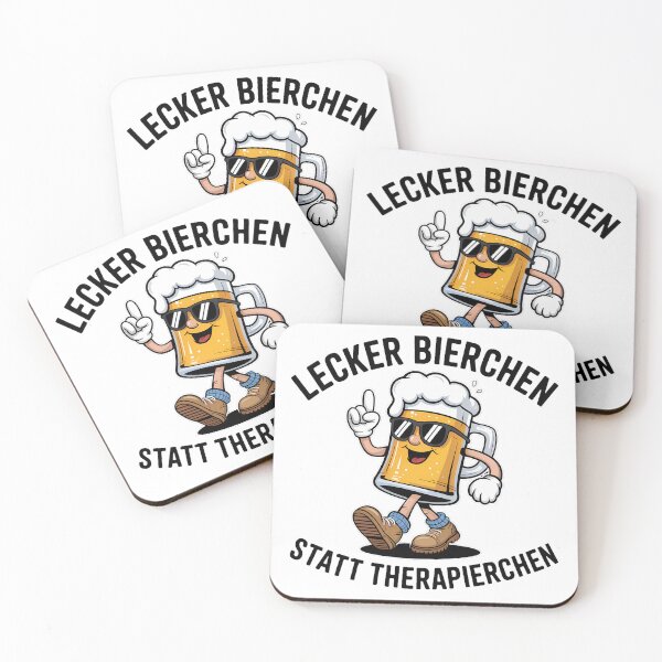Artikelvorschau, Lecker Bierchen stat Therapierchen – lustiger Party Spruch zum Feiern entworfen und verkauft von LoFizzy.