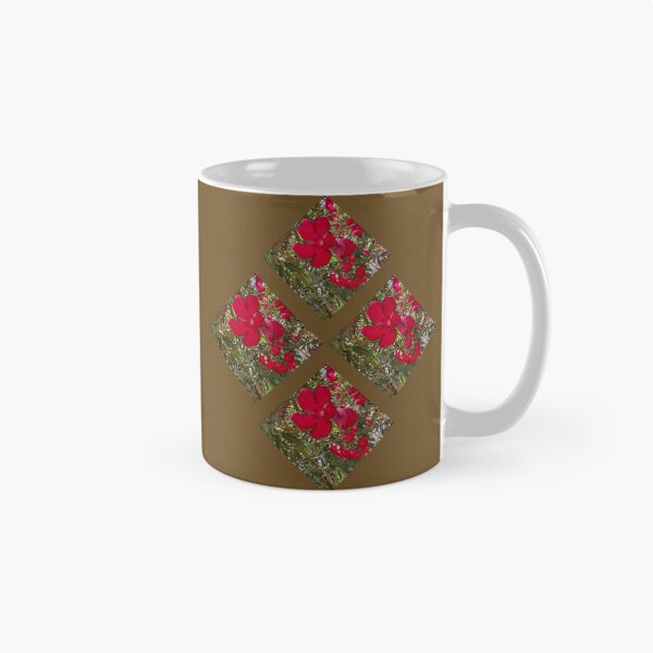 Item preview, Red Oleander Diamond Pattern Vibrant Floral Collage Art designed and sold by BalkanBloomArt.