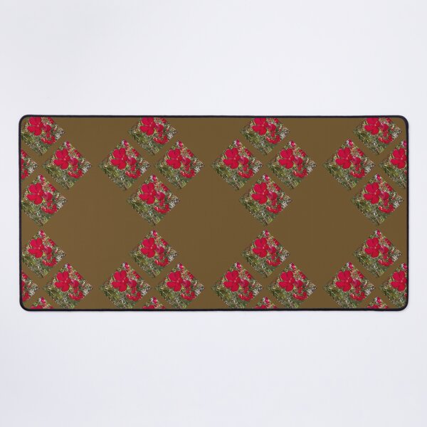 Item preview, Red Oleander Diamond Pattern Vibrant Floral Collage Art designed and sold by BalkanBloomArt.
