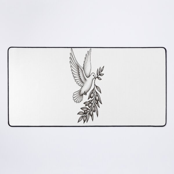 Item preview, Holy Spirit Dove Olive Branch Stippled Art designed and sold by Francisbb.