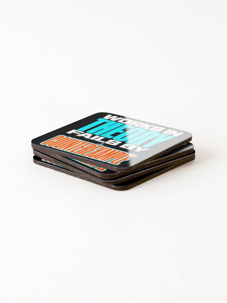 Thumbnail 4 of 5, Coasters (Set of 4), Fails By Counterexample Math Student Typography designed and sold by Fun2Fentastic.
