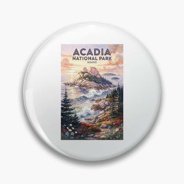 Item preview, Acadia National Park Maine Vintage Watercolor Travel designed and sold by Teelogic.