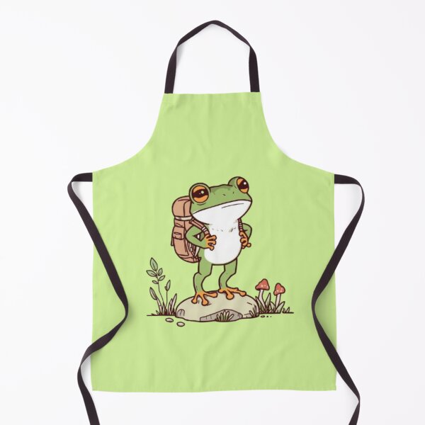Item preview, Cute Frog Hiking Backpack Cottagecore Adventurer Cute Illustration designed and sold by ArtivaaStudio.