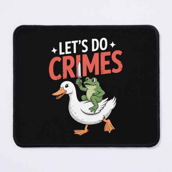 Item preview, Let's Do Crimes – Funny Frog Riding Goose Meme Design designed and sold by LoFizzy.