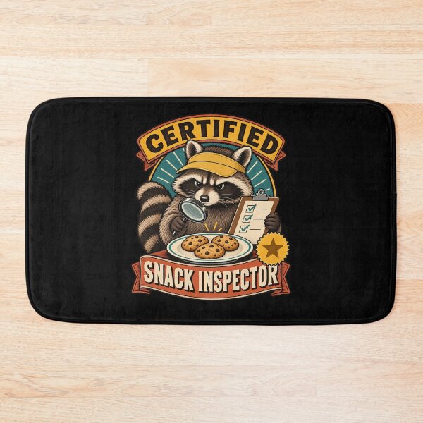 Item preview, Certified Snack Inspector - Raccoon designed and sold by Good Mood Foundry.