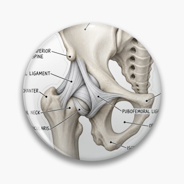 Item preview, Anatomy Hip Ligaments 3D Physical Therapy Sticker designed and sold by isokinetic.
