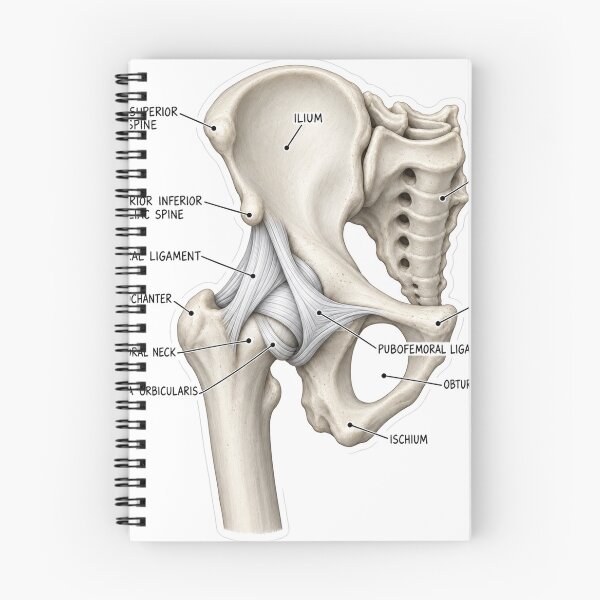 Item preview, Anatomy Hip Ligaments 3D Physical Therapy Sticker designed and sold by isokinetic.