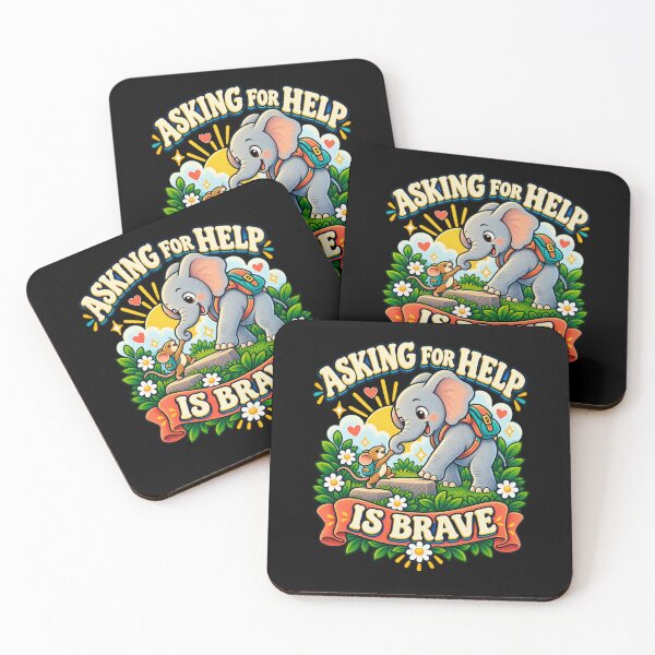 Item preview, Asking for Help Is Brave - Elephant & Mouse designed and sold by Good Mood Foundry.