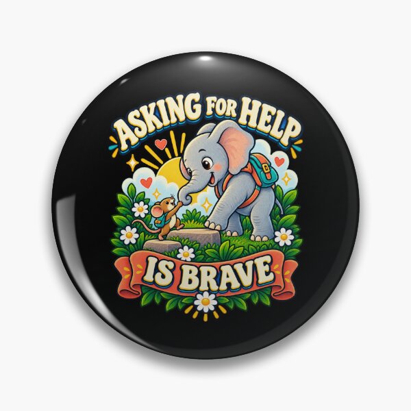 Item preview, Asking for Help Is Brave - Elephant & Mouse designed and sold by Good Mood Foundry.