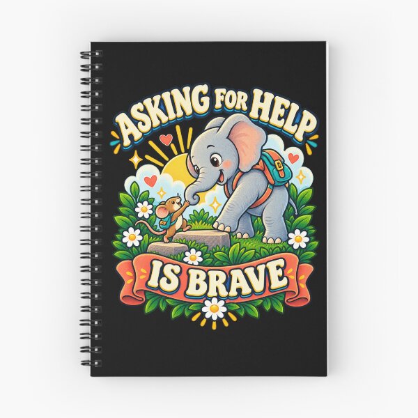 Item preview, Asking for Help Is Brave - Elephant & Mouse designed and sold by Good Mood Foundry.