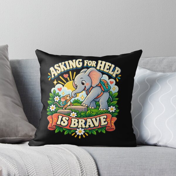 Item preview, Asking for Help Is Brave - Elephant & Mouse designed and sold by Good Mood Foundry.