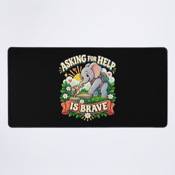 Item preview, Asking for Help Is Brave - Elephant & Mouse designed and sold by Good Mood Foundry.