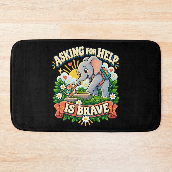 Item preview, Asking for Help Is Brave - Elephant & Mouse designed and sold by Good Mood Foundry.